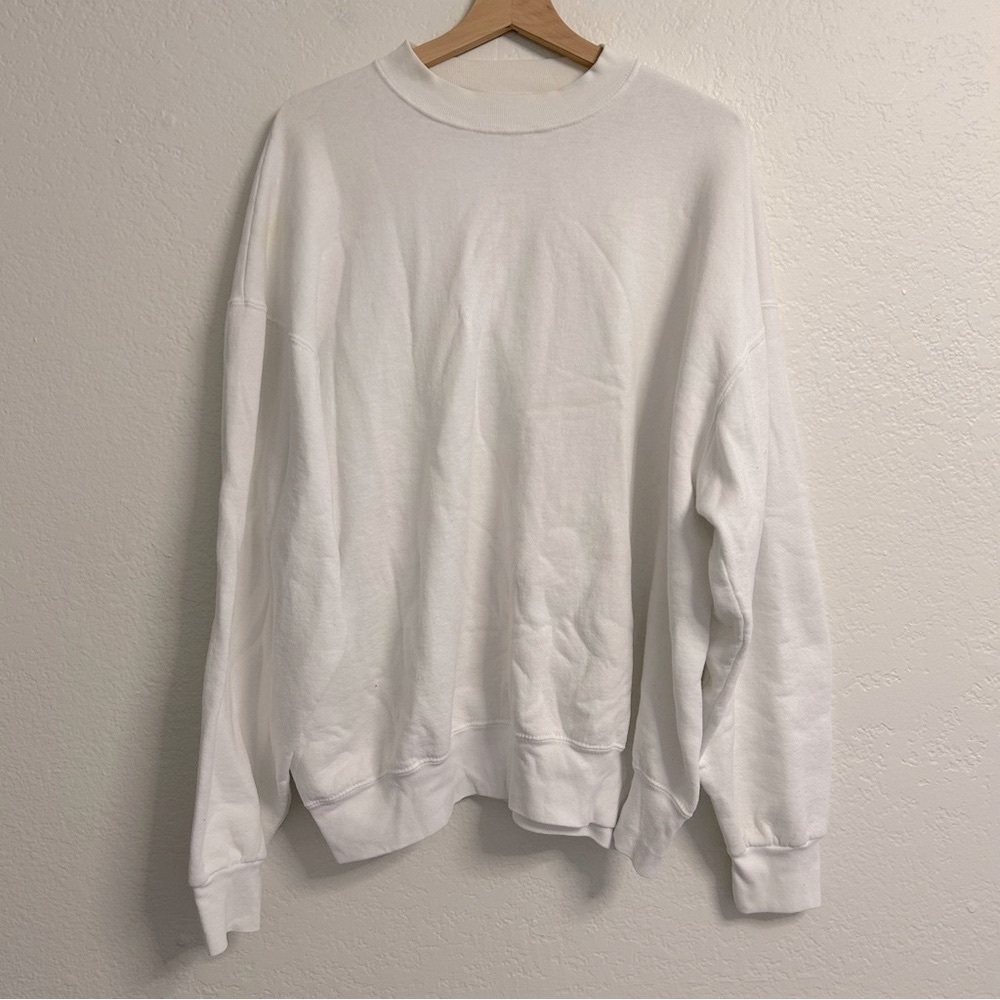 VTG Made in the USA Pro-Spirit‎ White Crew Sweater, Size XXL